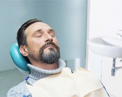 Male patient under the influence of oral conscious sedation
