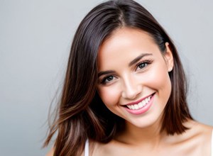 Smiling woman with bright, beautiful teeth